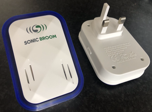 Sonic Broom Rat & Mouse Pest Repeller, Ultrasonic Rodent Scarer Alarm, Indoor Plug in, 2 Pack.